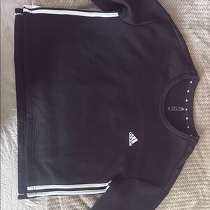 Adidas Black Sweatshirt with White Stripes
